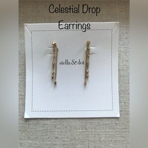 Stella & Dot Celestial Drop Gold Earrings